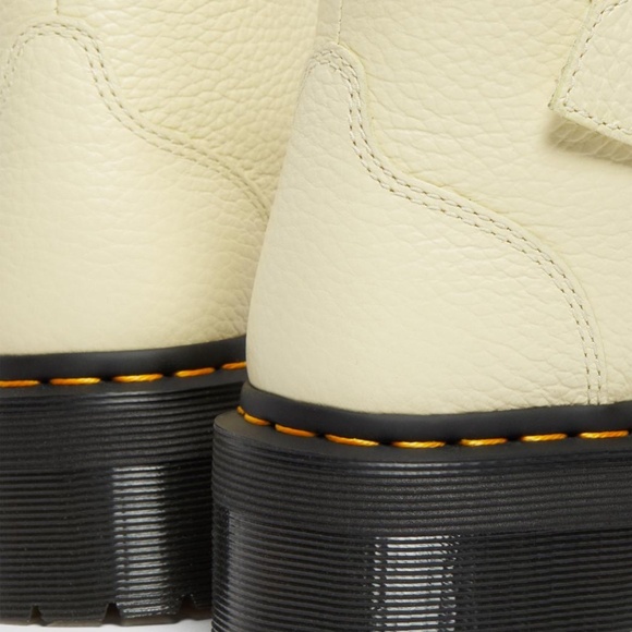 Dr. Martens Women's Devon Heart Platform Quad Retro Toile Cream Nappa Ret. $220! - Picture 7 of 9